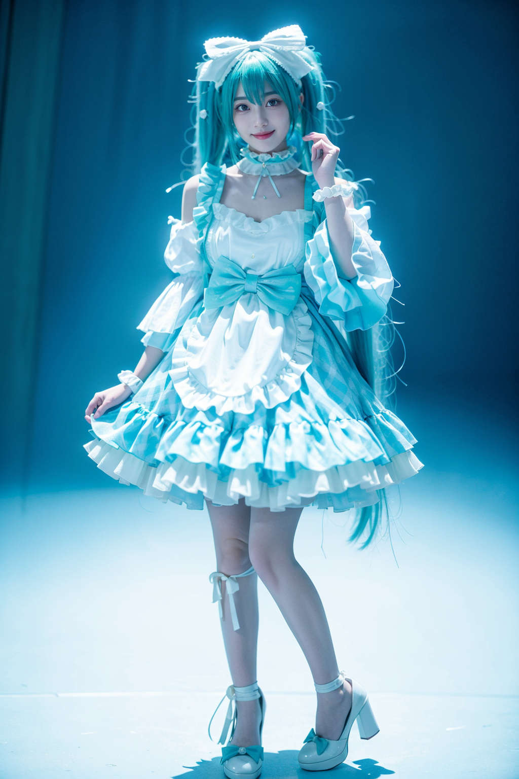 00004-3282748813-realistic,photorealistic,full body,1girl,solo,smile,looking at viewer,standing,miku cosplay costume,hatsune miku,cosplay,aqua ha.png